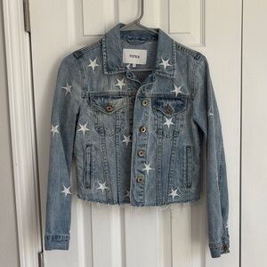 Pistola Blue Denim Jacket with White Stars